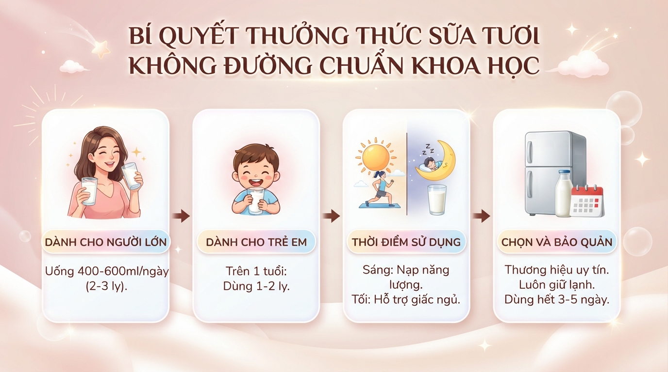 Tác hại của sữa tươi không đường là gì? Uống sao cho đúng cách và an toàn