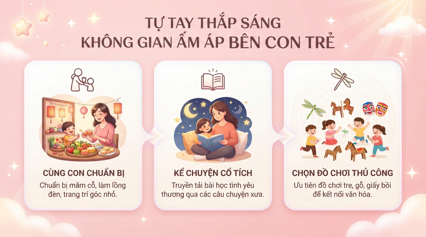 Sự khác biệt giữa Trung thu xưa và nay và cách giữ lửa truyền thống