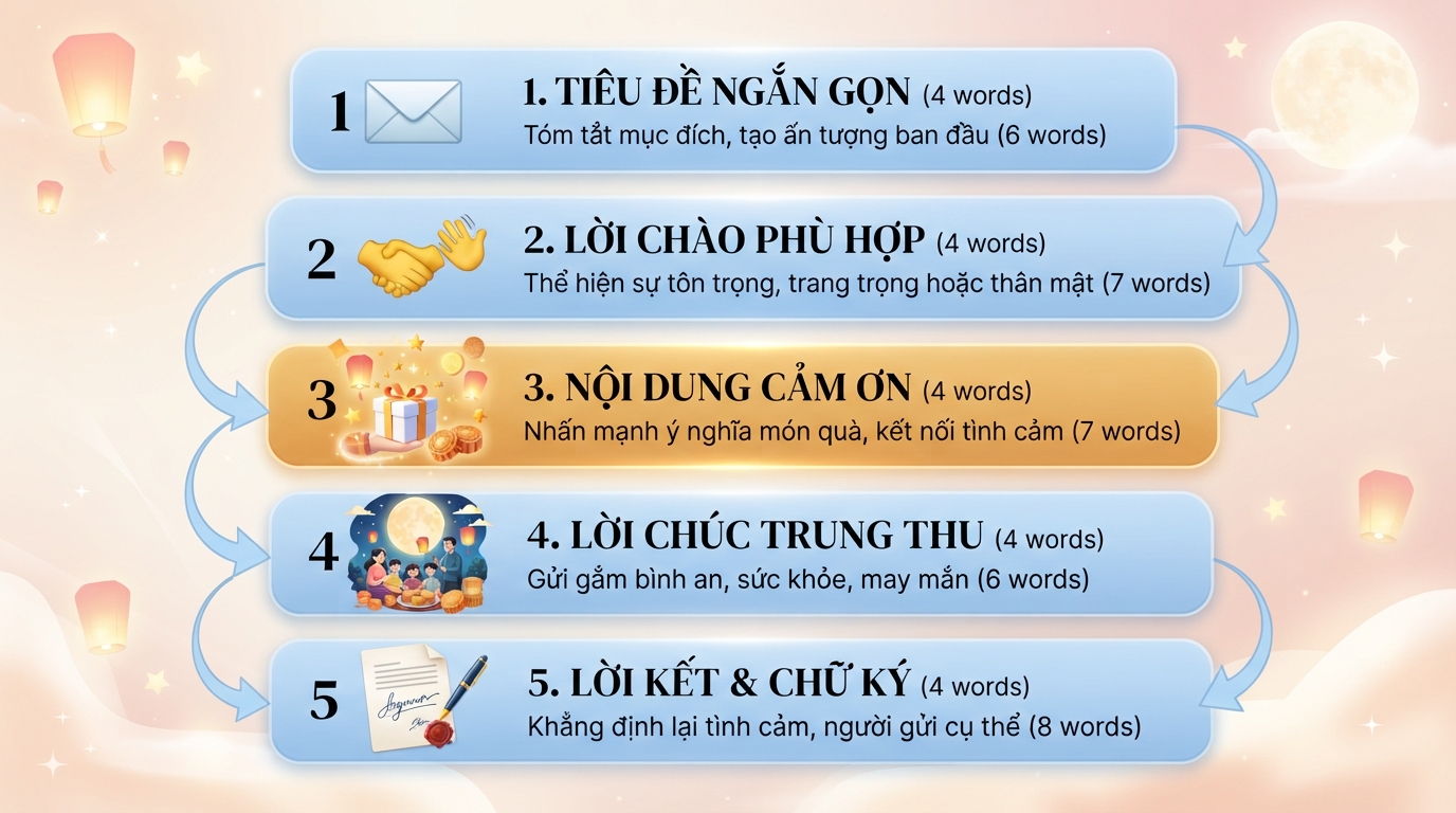 Trật tự các thành phần chuẩn giúp bức thư truyền tải trọn vẹn sự chân thành