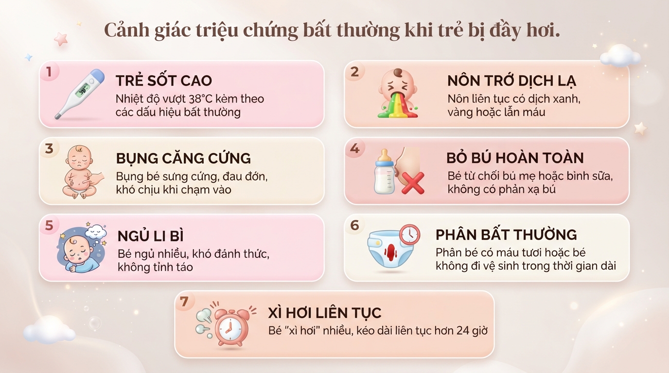 Nguyên nhân trẻ bị đầy hơi và cách xử lý hiệu quả tại nhà