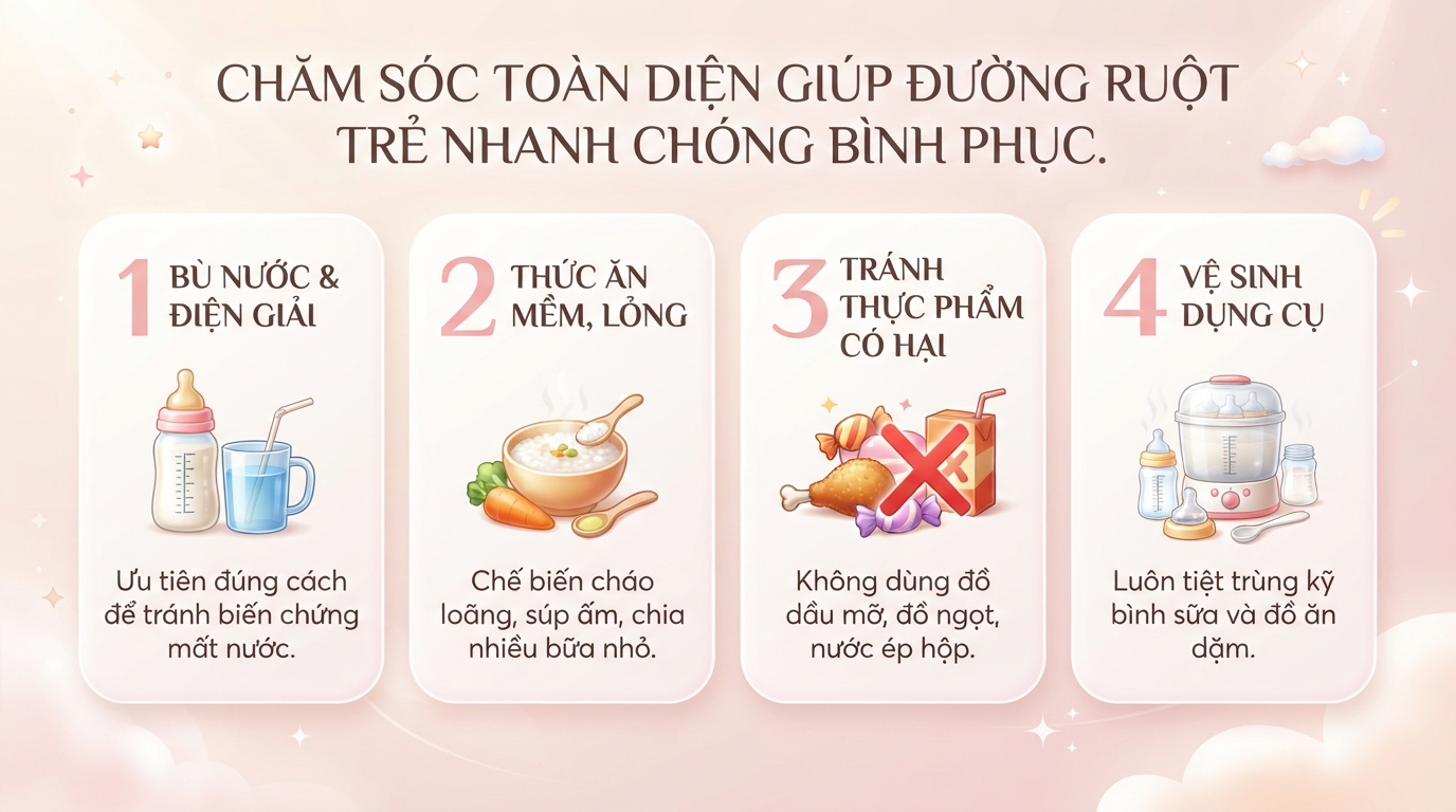 Trẻ bị rối loạn tiêu hóa có nên uống sữa tươi không? Lưu ý ba mẹ nên biết