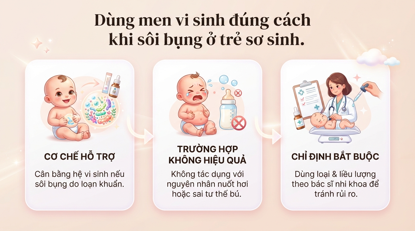 Trẻ sơ sinh bị sôi bụng có sao không? Khi nào cần đi khám?