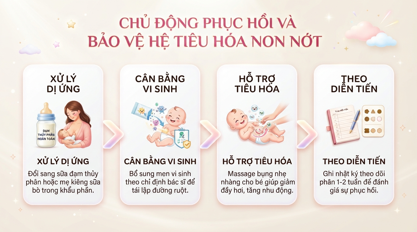 Trẻ sơ sinh đi ngoài có nhầy máu có nguy hiểm không? Nguyên nhân và cách xử lý an toàn