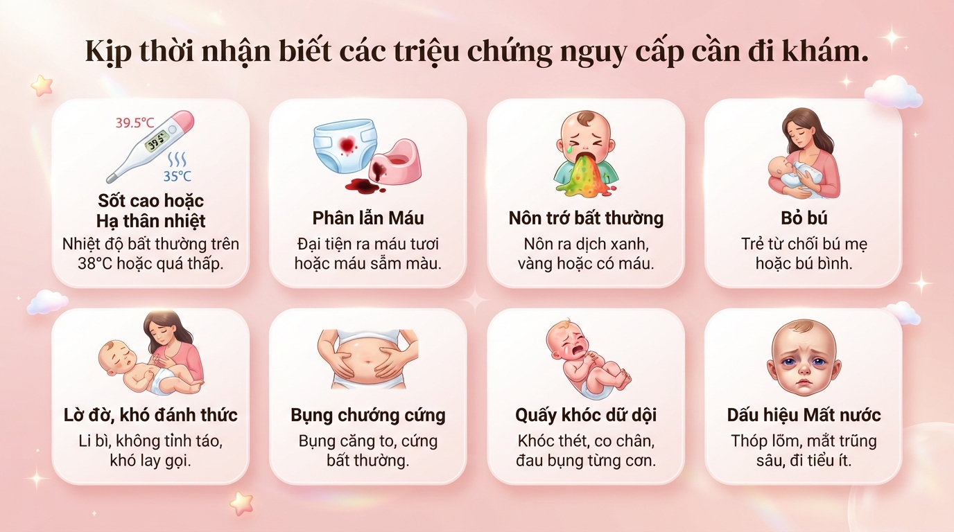 Trẻ sơ sinh đi ngoài có nhầy máu có nguy hiểm không? Nguyên nhân và cách xử lý an toàn