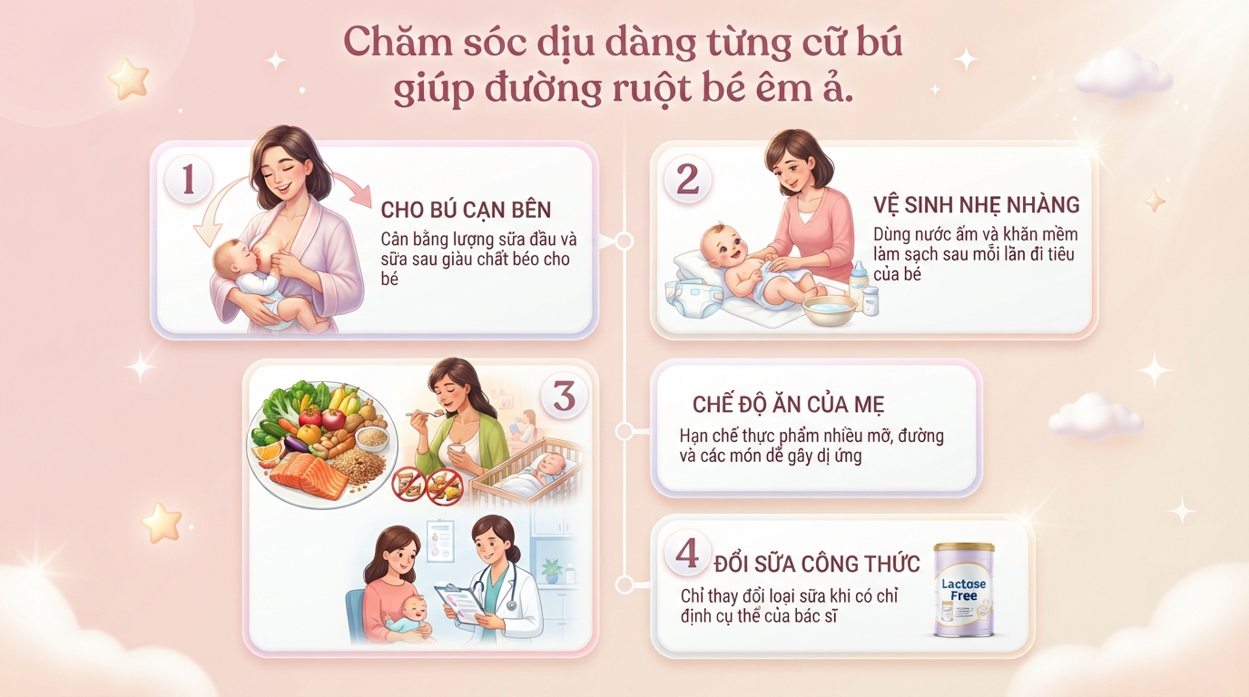 Trẻ sơ sinh đi ngoài ra bọt nhầy có nguy hiểm không? Nguyên nhân và cách xử lý hiệu quả