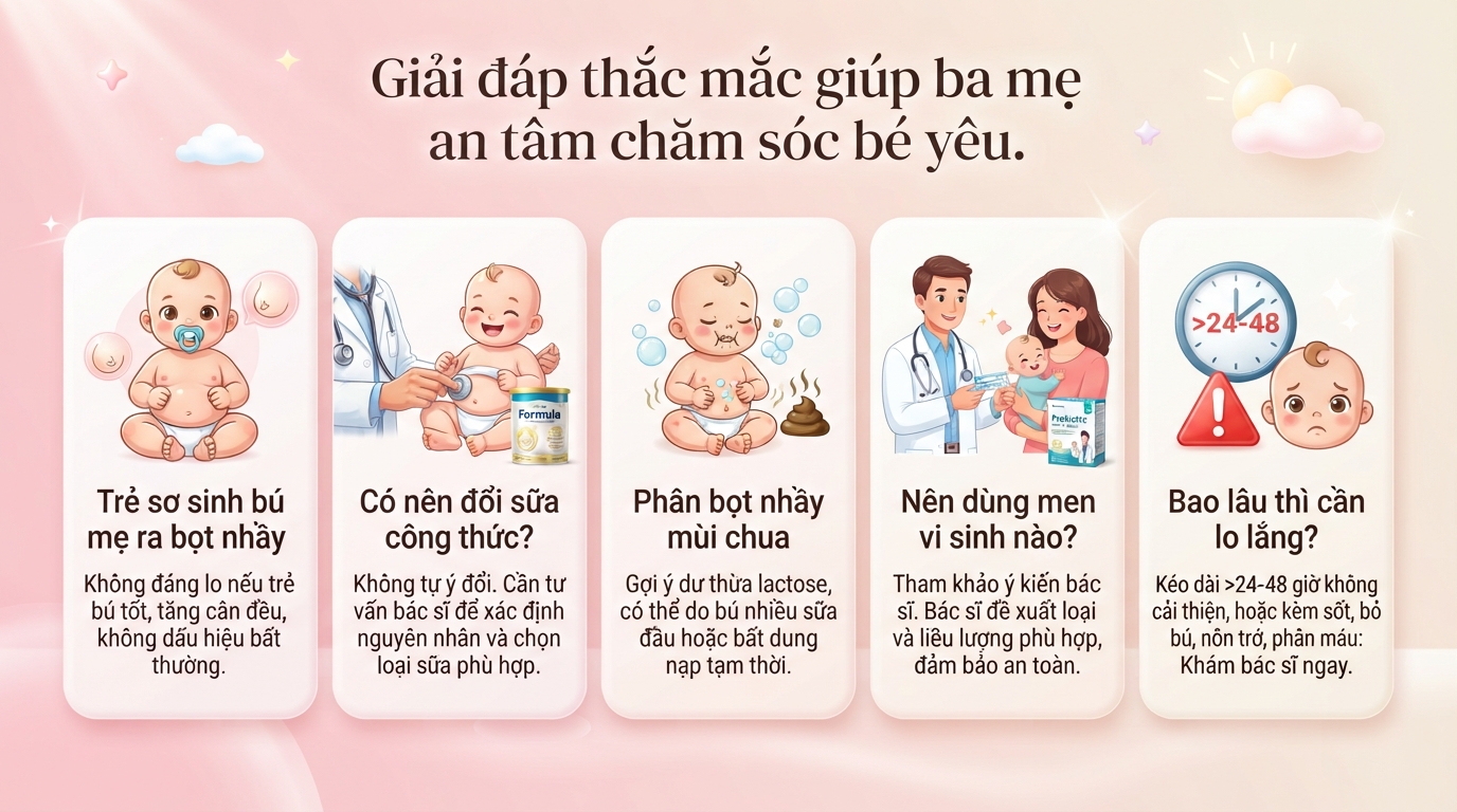 Trẻ sơ sinh đi ngoài ra bọt nhầy có nguy hiểm không? Nguyên nhân và cách xử lý hiệu quả