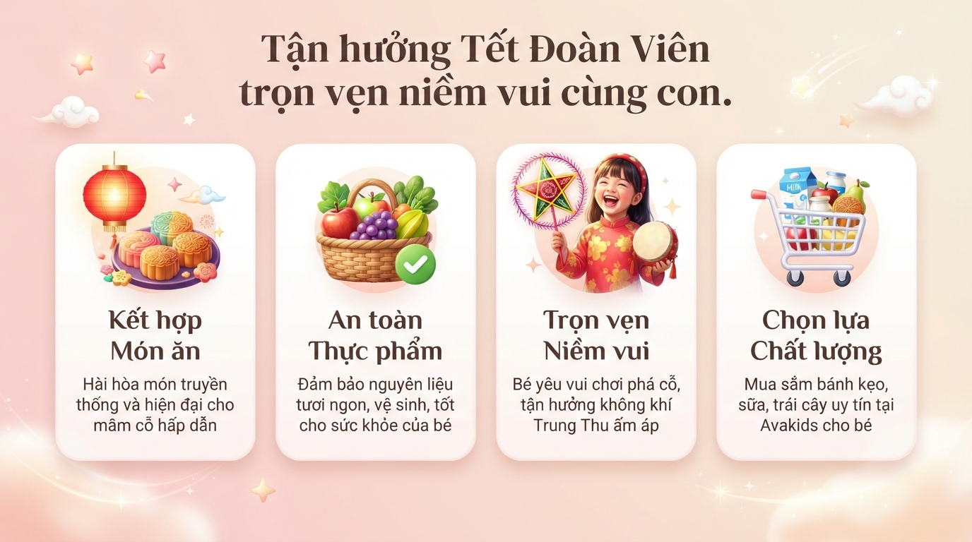 Trung thu ăn gì? Gợi ý món ngon và thực đơn hấp dẫn cho bé và gia đình