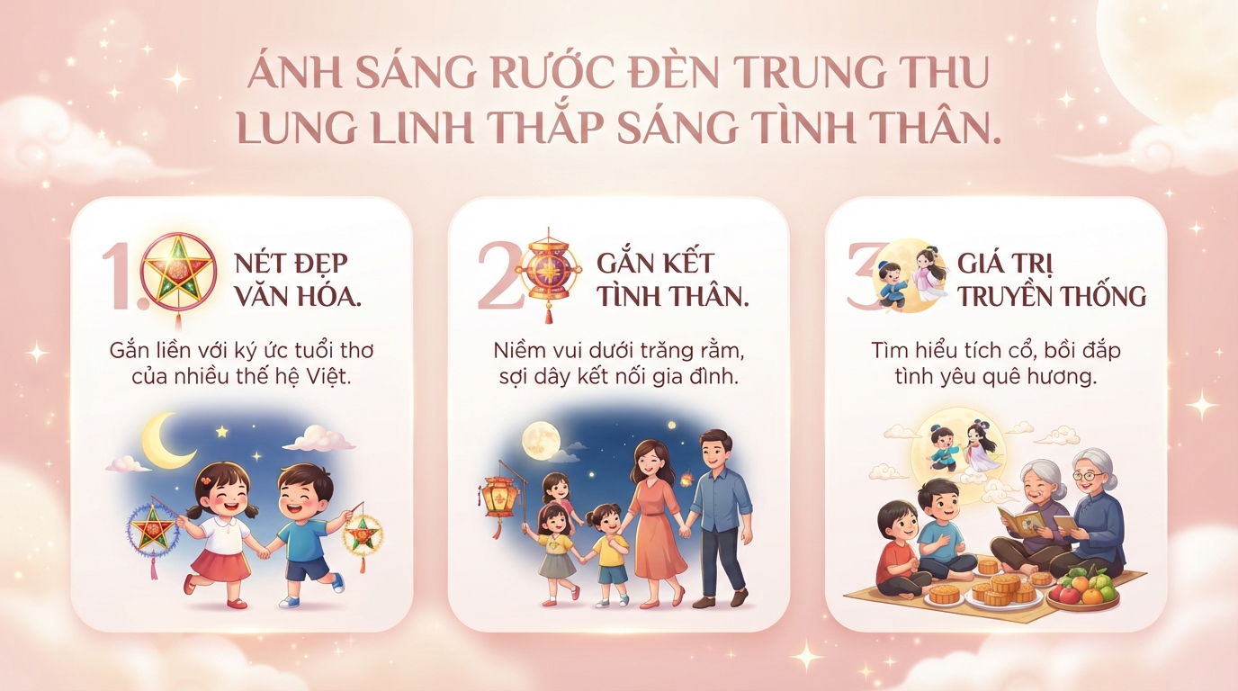 Ý nghĩa rước đèn trung thu và gợi ý ý tưởng vui hội sáng tạo cho bé