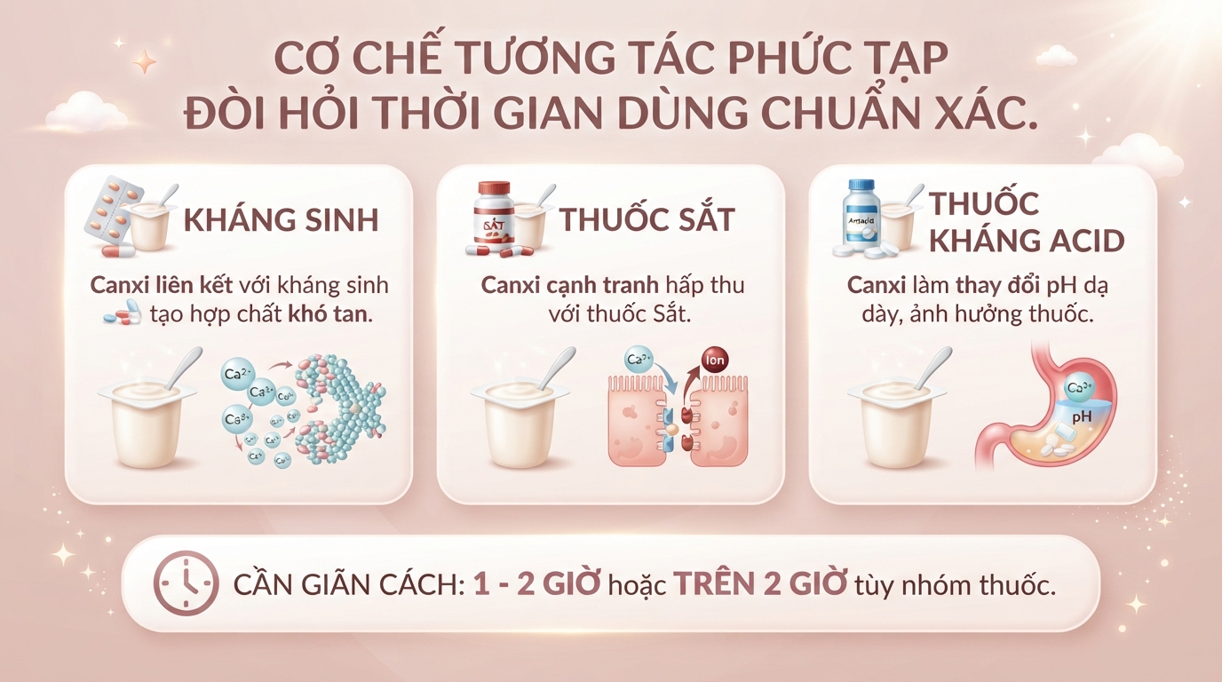 Uống thuốc xong bao lâu được ăn sữa chua để không mất tác dụng?