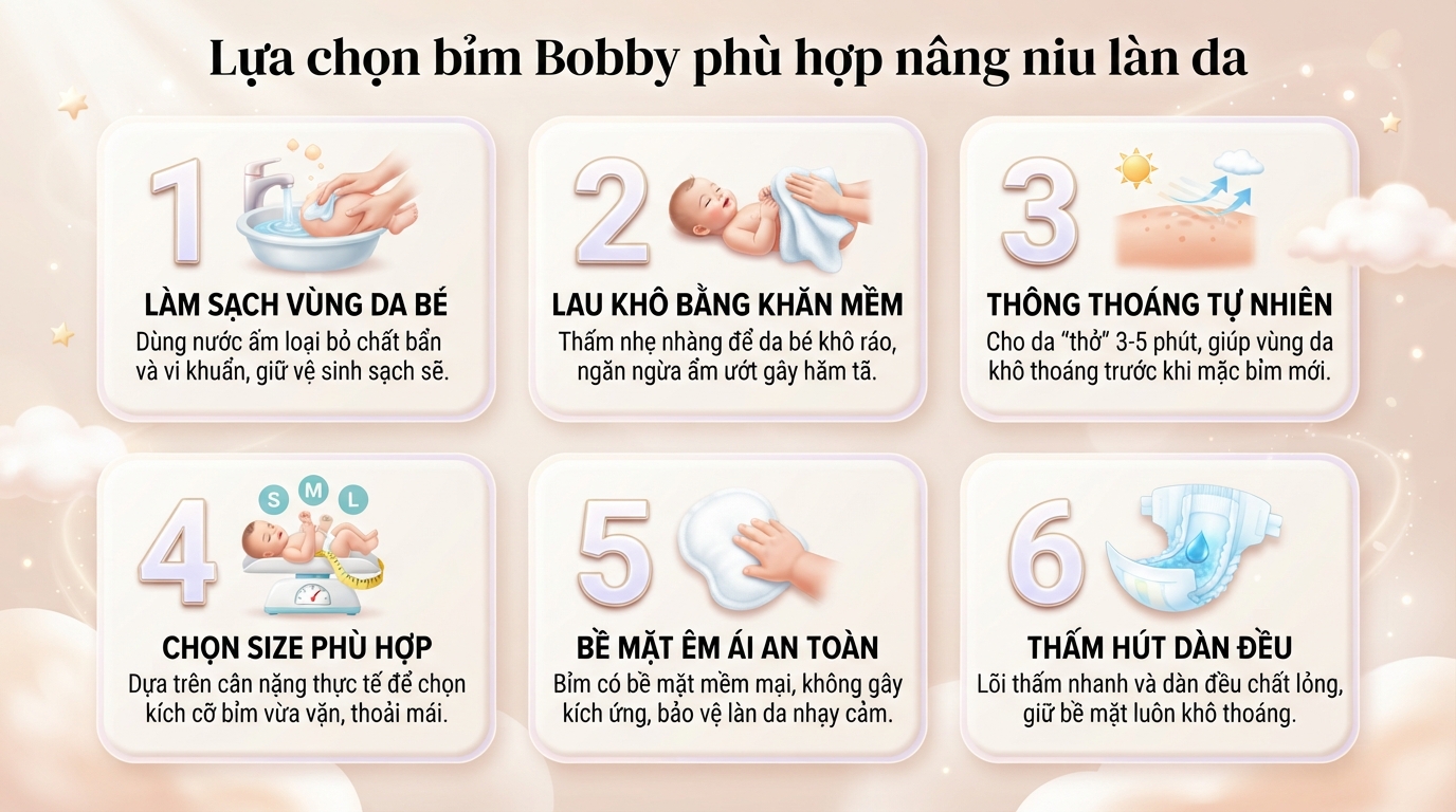 Vạch báo đầy bỉm Bobby ở đâu? Cách nhận biết và thời điểm thay tã cho bé