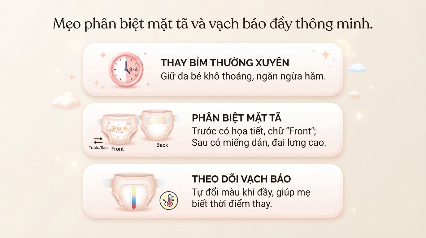 Miếng dán sau bỉm quần dùng để làm gì? Công dụng bất ngờ mẹ nên biết