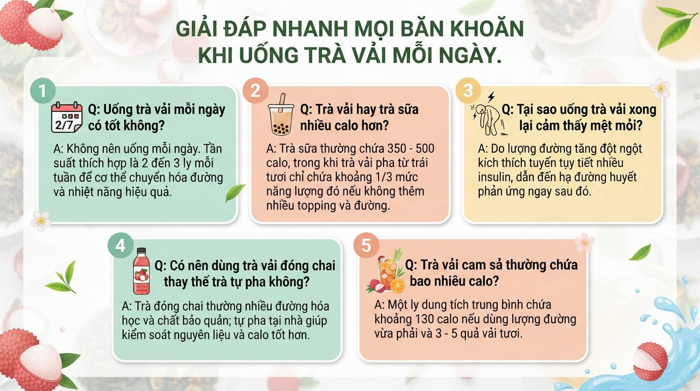 1 ly trà vải bao nhiêu calo? Cách uống hạn chế tăng cân