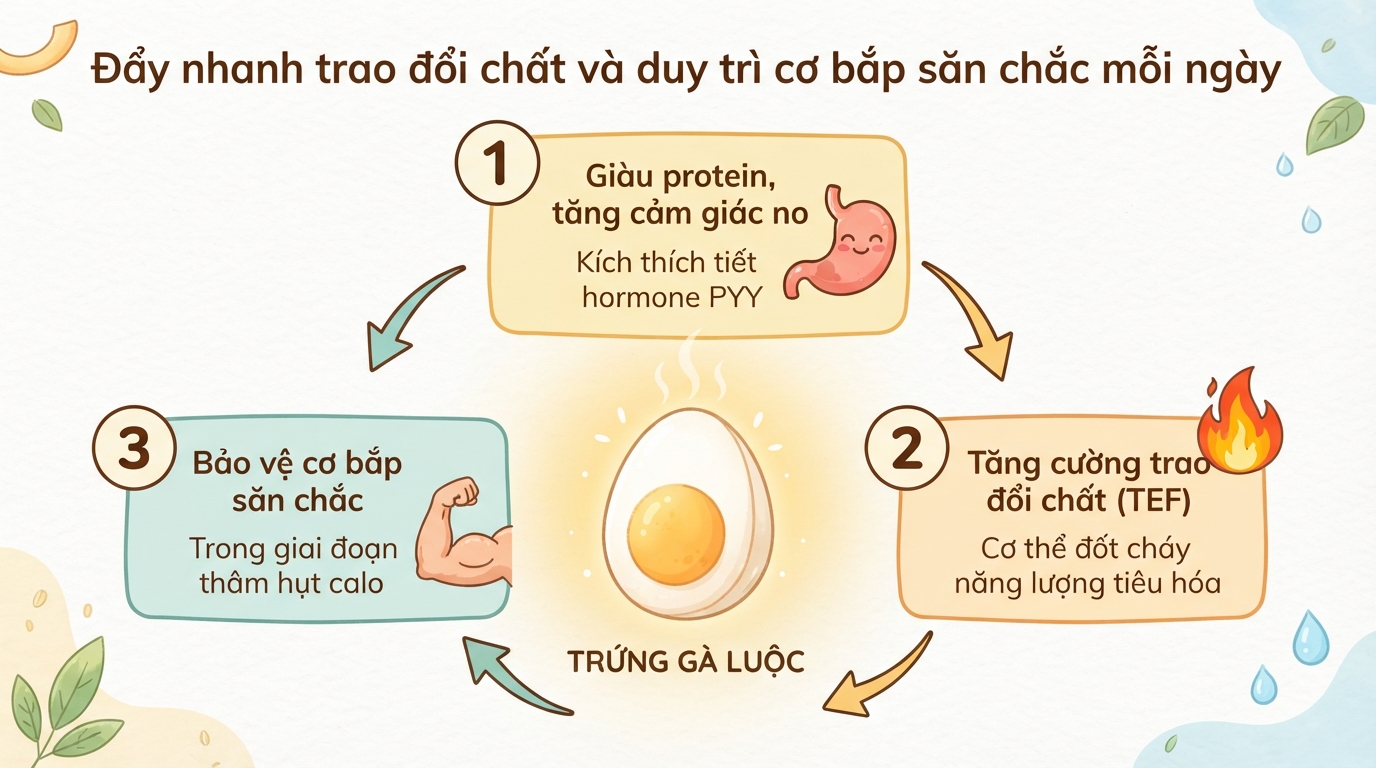 1 quả trứng gà luộc bao nhiêu calo? Cách ăn hỗ trợ giảm cân hiệu quả