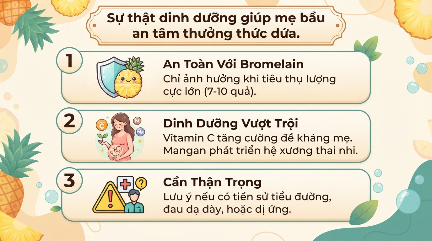 Bầu ăn dứa được không? Lợi ích và lưu ý an toàn cho mẹ