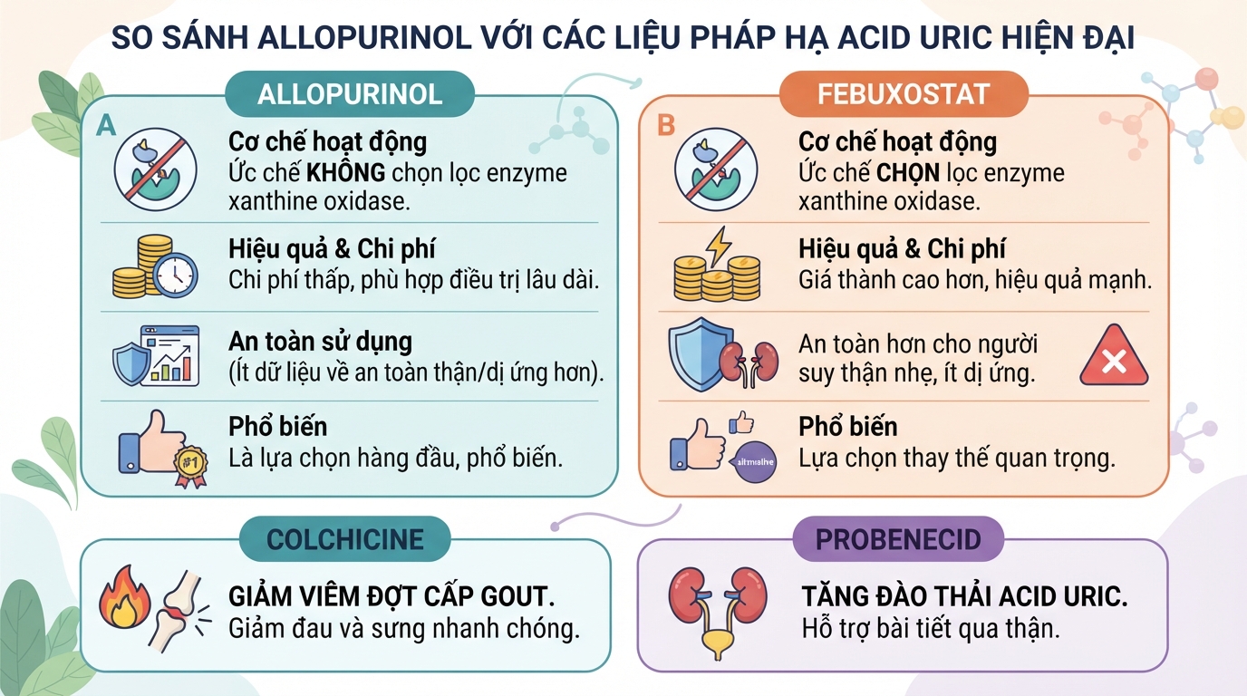 Allopurinol là thuốc gì? Công dụng, liều dùng và những lưu ý quan trọng