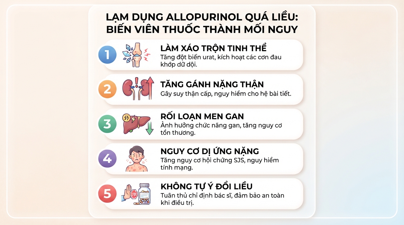 Allopurinol là thuốc gì? Công dụng, liều dùng và những lưu ý quan trọng