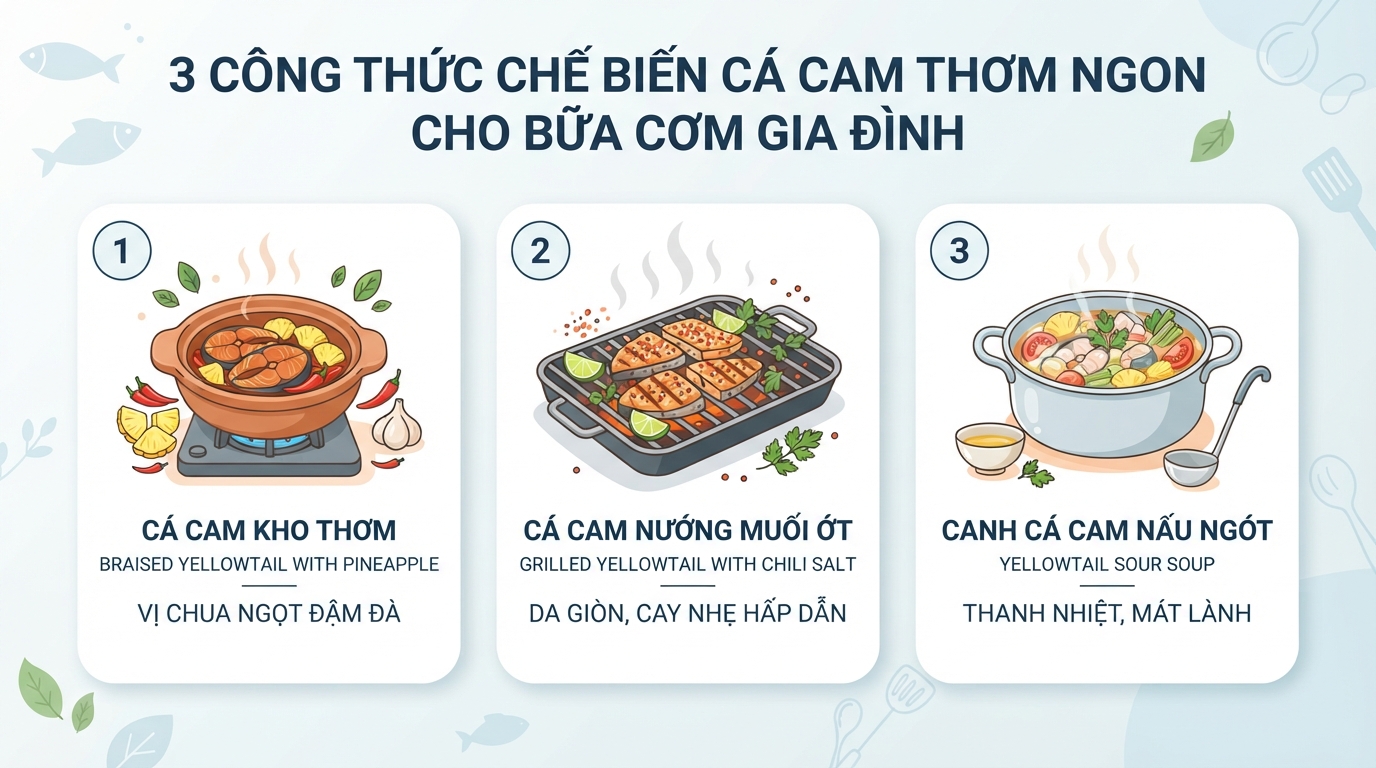 Ba công thức chế biến biến tấu phong phú cho bữa ăn gia đình hằng ngày.