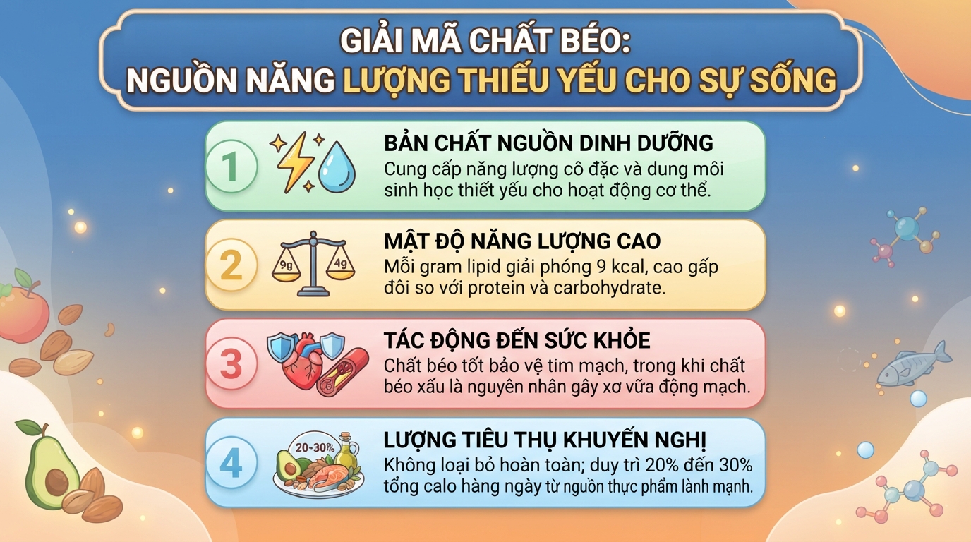 Chất béo là gì? Phân loại, vai trò và cách bổ sung tốt cho sức khỏe