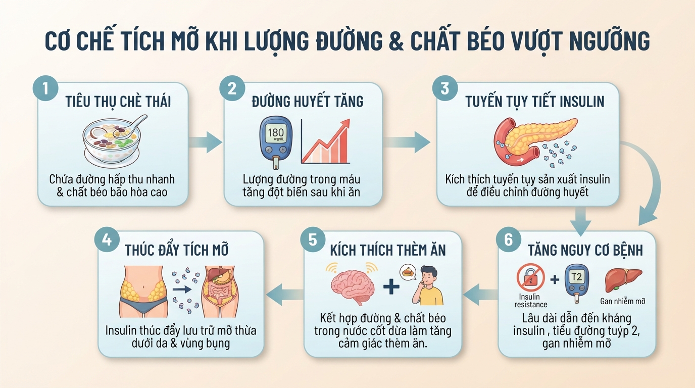 Chè Thái bao nhiêu calo? Cách ăn hợp lý để hạn chế tăng cân