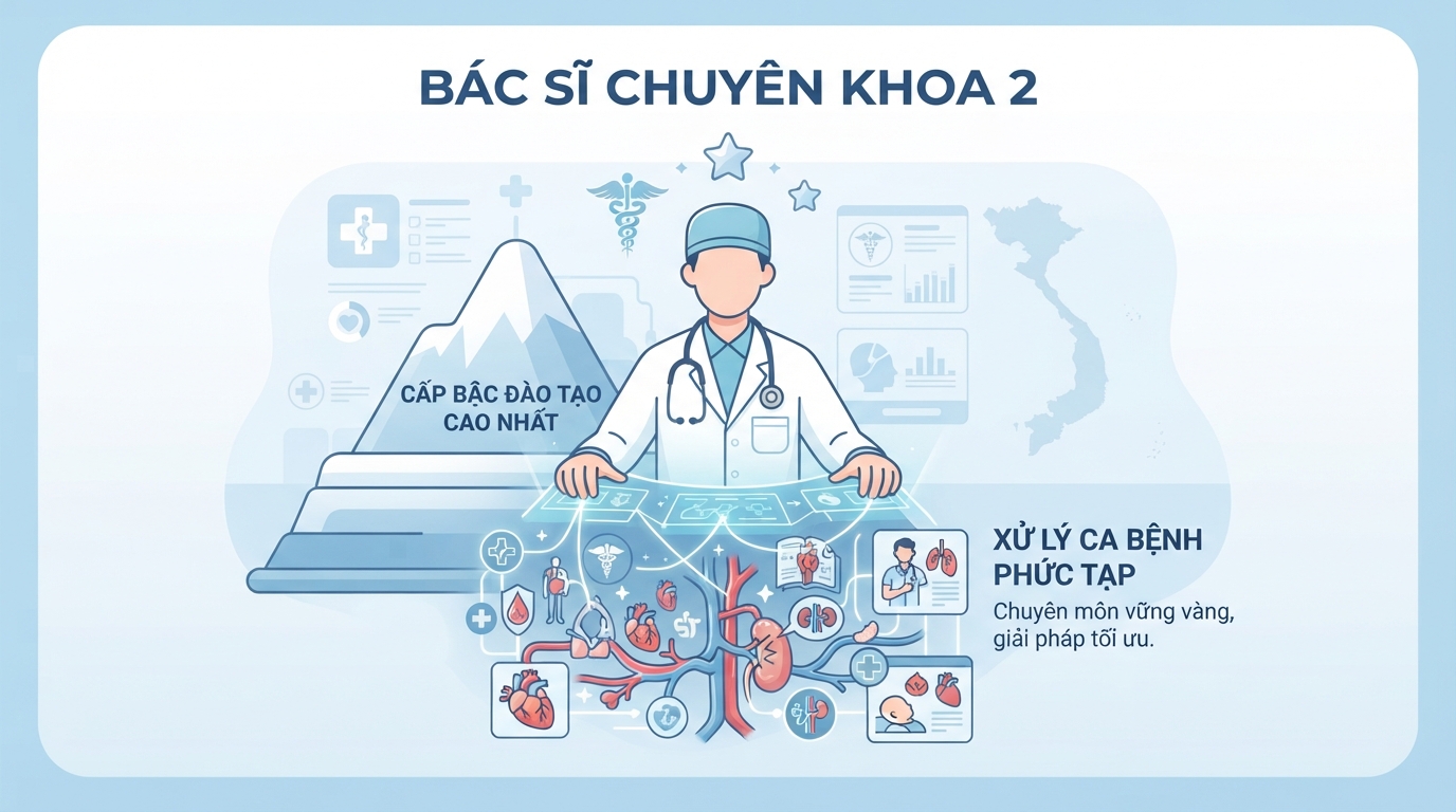 Bác sĩ chuyên khoa 2 là gì trong hệ thống y tế thực hành lâm sàng Việt Nam.