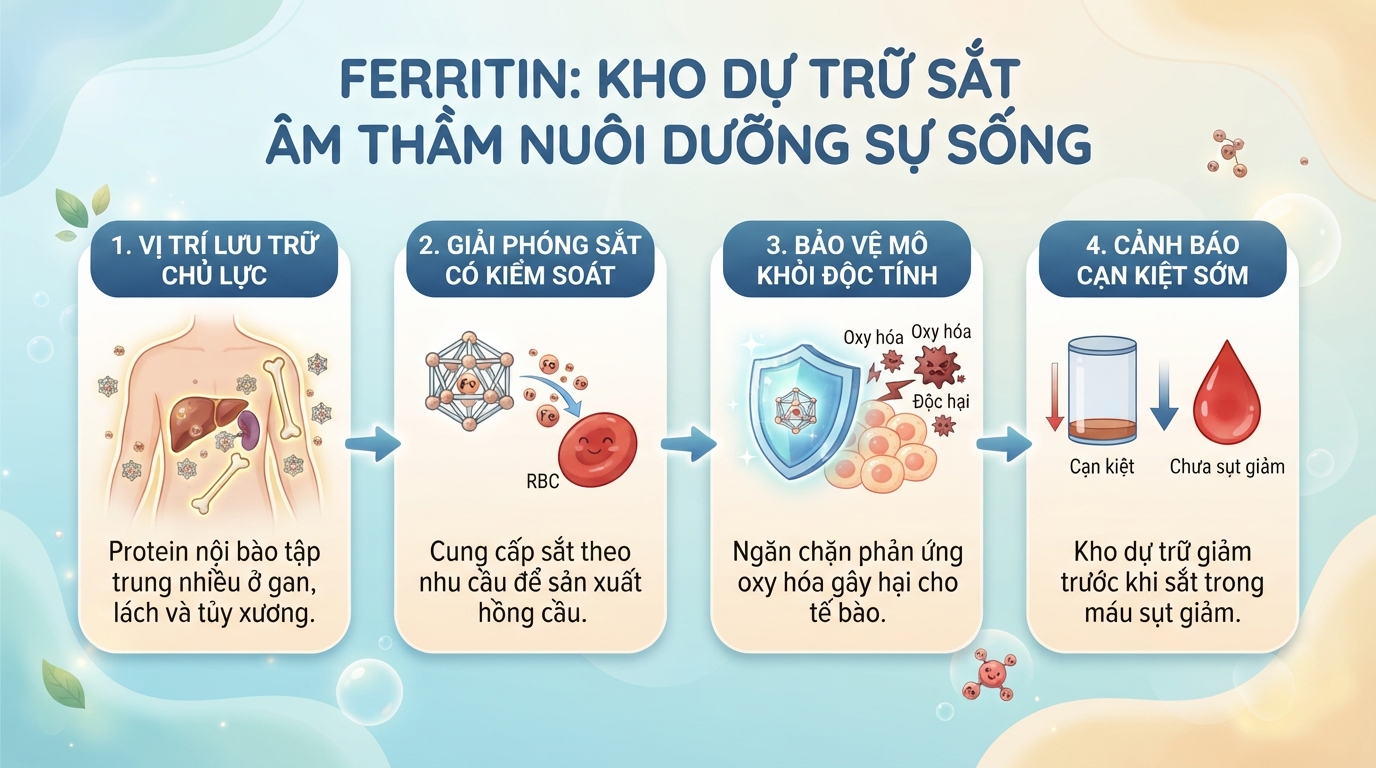 Ferritin là gì? Ý nghĩa chỉ số định lượng ferritin trong máu chi tiết