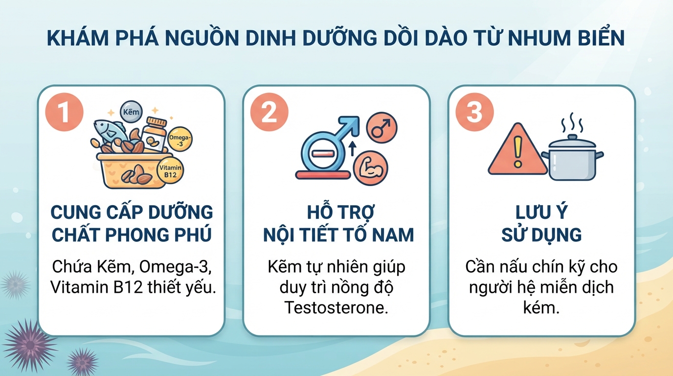 Nhum biển có tác dụng gì? 5 giá trị dinh dưỡng và lưu ý khi ăn