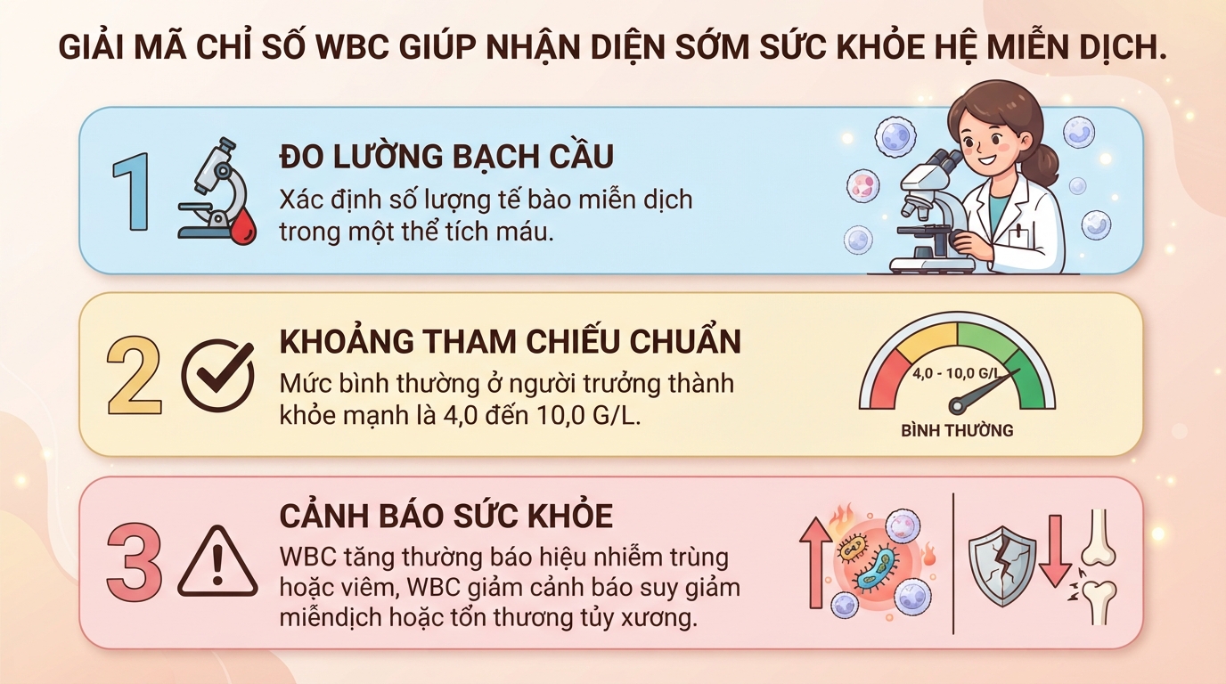 WBC trong xét nghiệm máu là gì? Ý nghĩa chỉ số và khi nào cần đi khám