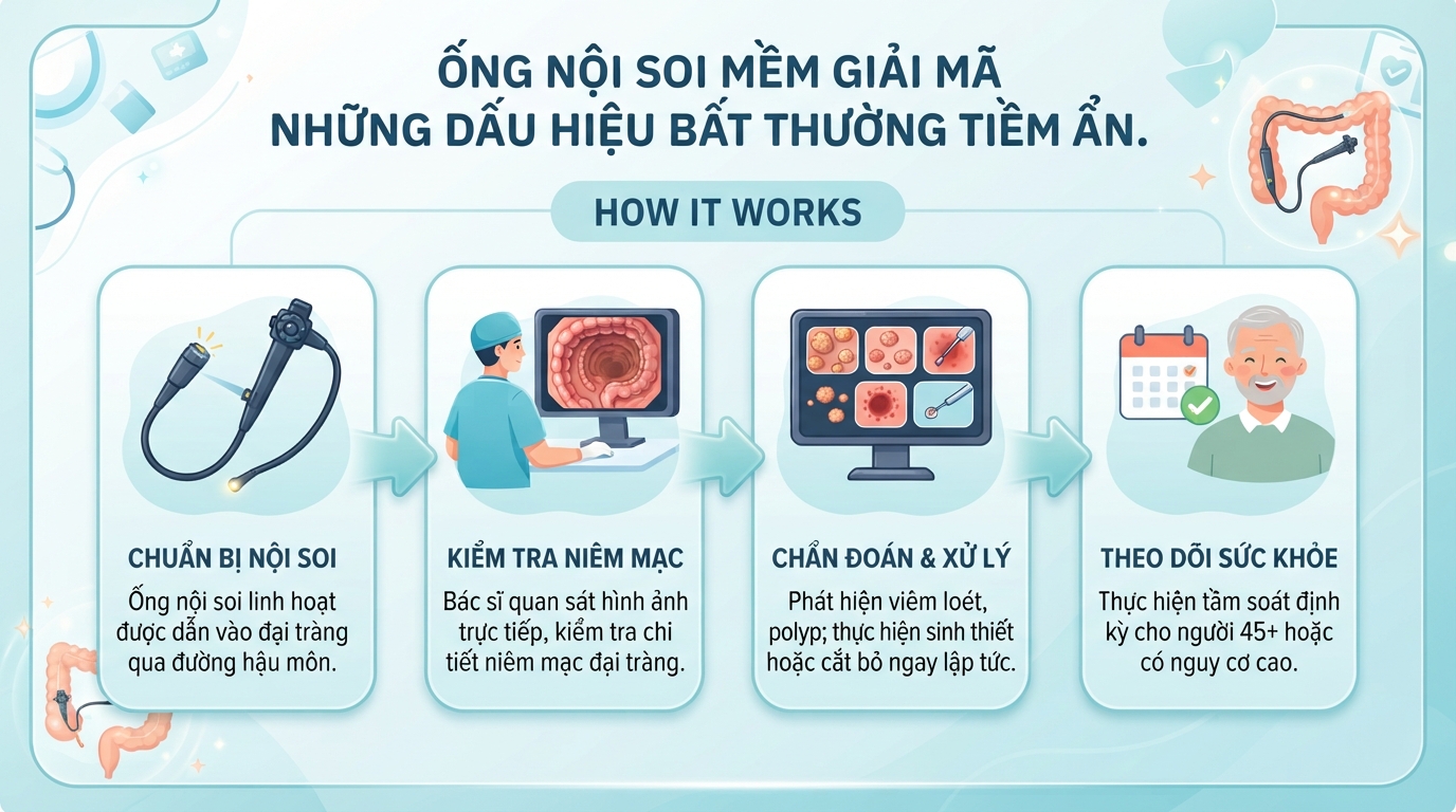 Nội soi đại tràng: Quy trình thực hiện, chuẩn bị và những điều bạn cần biết