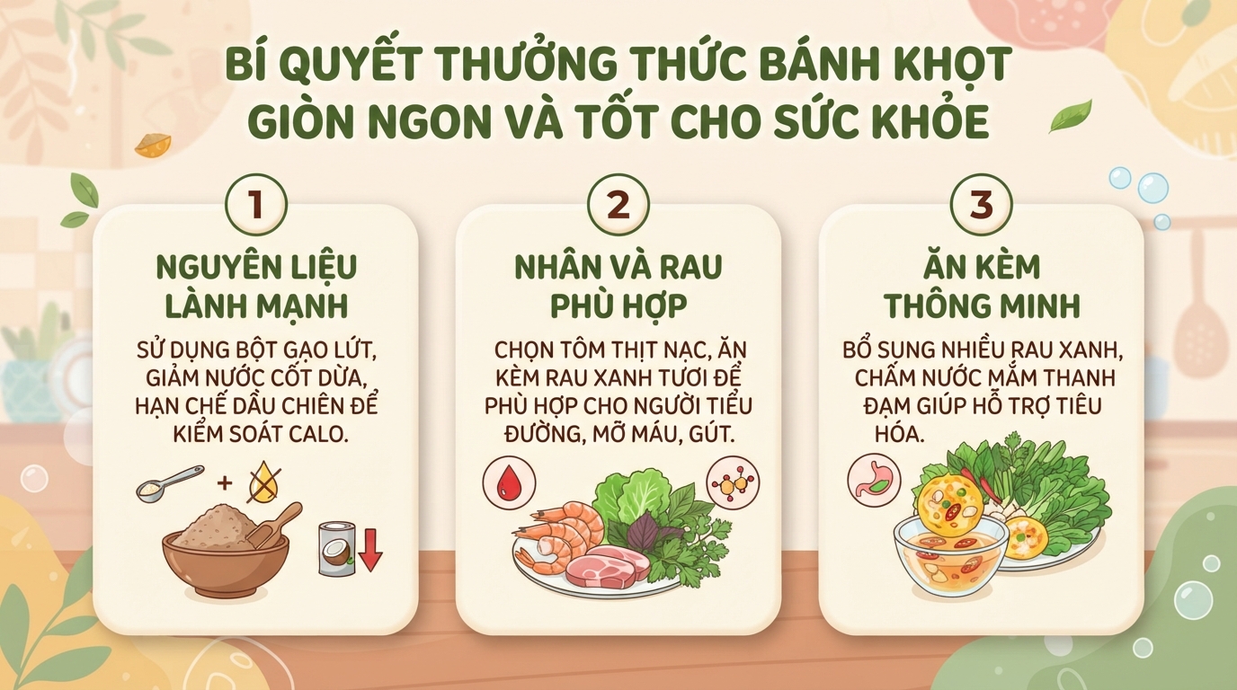 Bánh khọt bao nhiêu calo? Cách ăn ngon và kiểm soát cân nặng