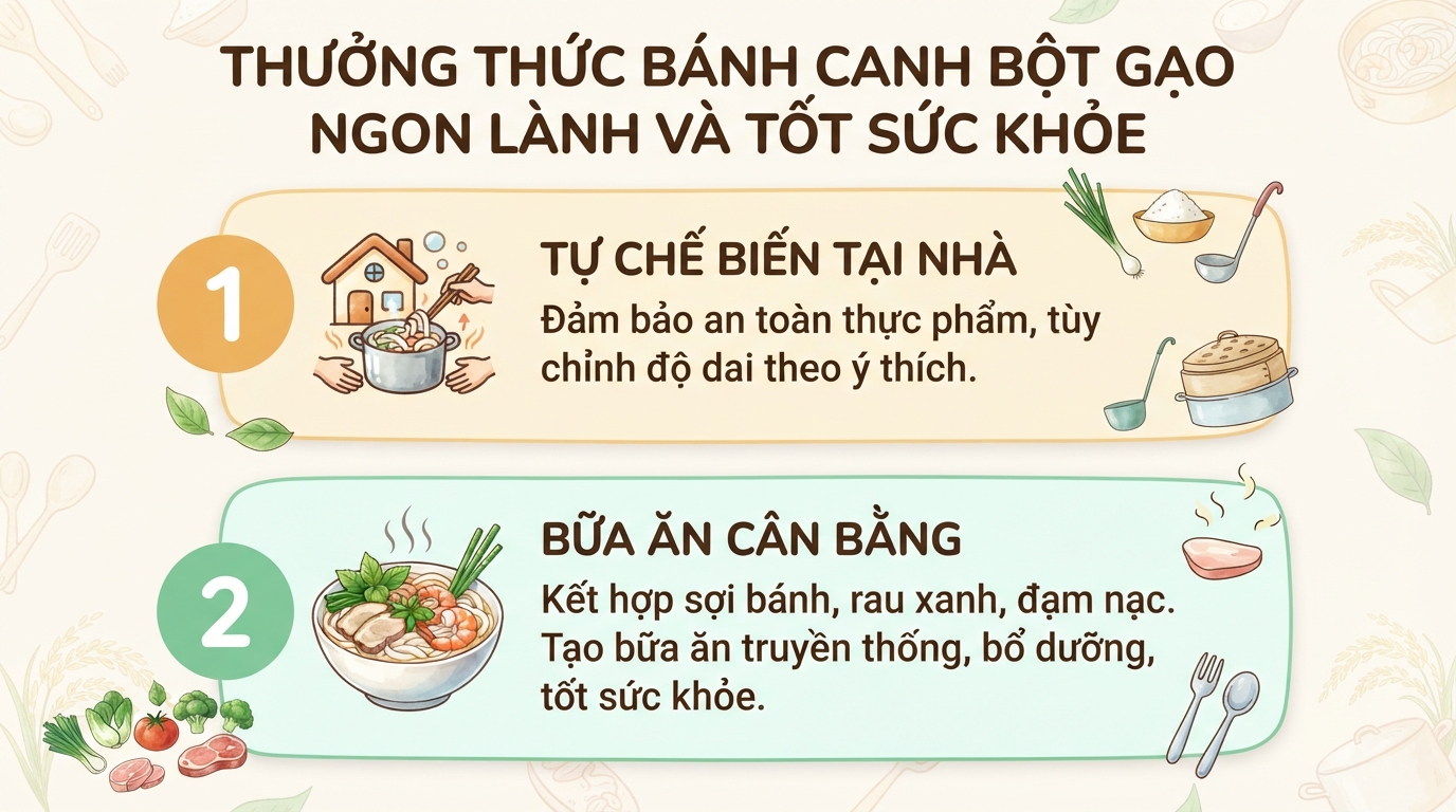 Bánh canh bột gạo là gì? Cách làm dai ngon và lưu ý dinh dưỡng