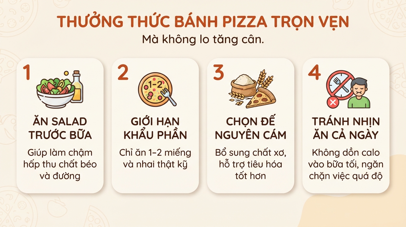 Bánh pizza: Cách làm tại nhà và mẹo ăn hợp dinh dưỡng