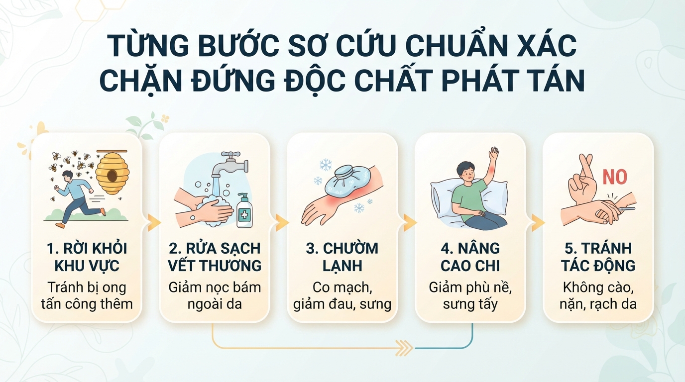 Bị ong bắp cày đốt có độc không? Cách sơ cứu an toàn