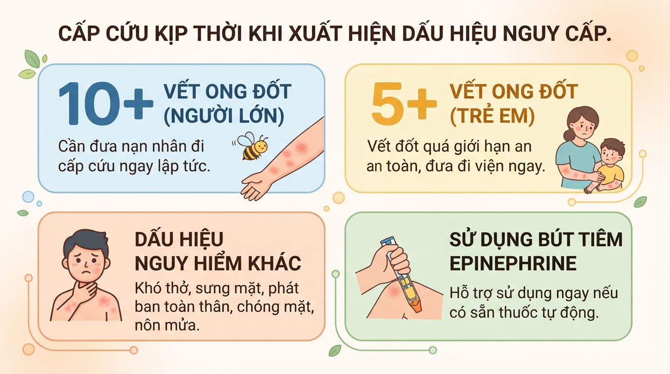 Bị ong đốt nên làm gì? Cách sơ cứu và xử lý vết thương hiệu quả tại nhà