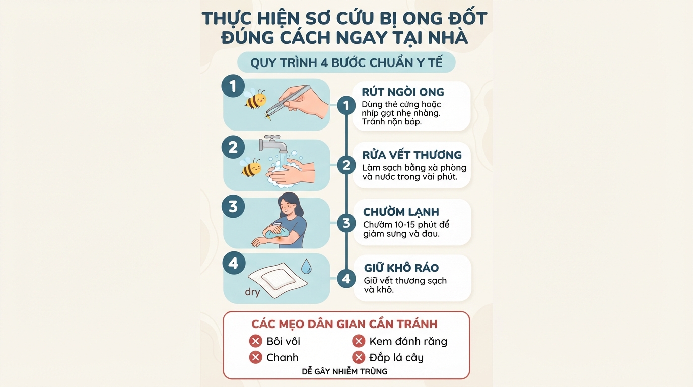 Bị ong vàng đốt có sao không? Cách sơ cứu và dấu hiệu cần cấp cứu