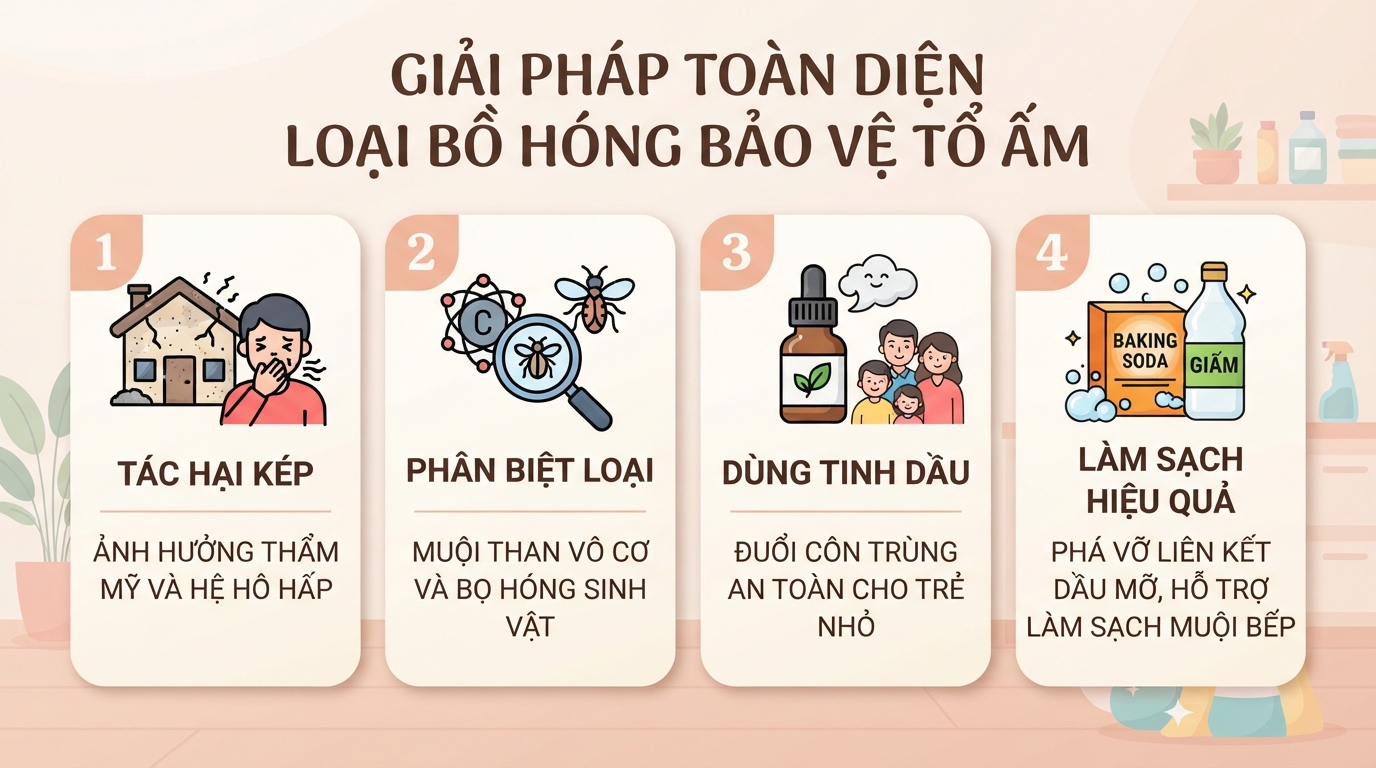 Cách đuổi bồ hóng, diệt bọ hóng hiệu quả để bảo vệ sức khỏe gia đình