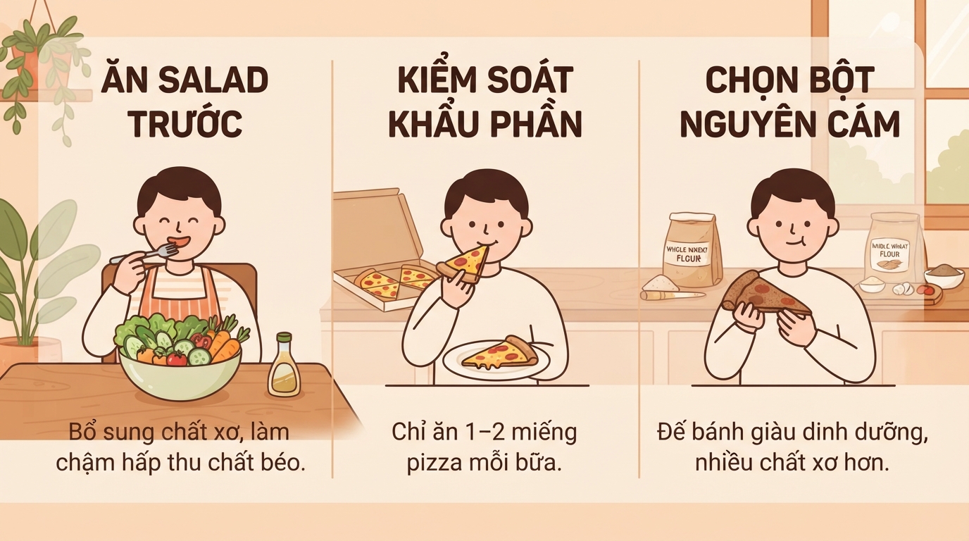 Bổ sung nhiều rau xanh giúp làm chậm quá trình hấp thu chất béo.