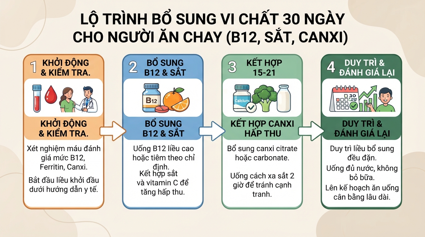 Bổ sung vitamin B12 đúng liều giúp bảo vệ dây thần kinh và tạo máu.