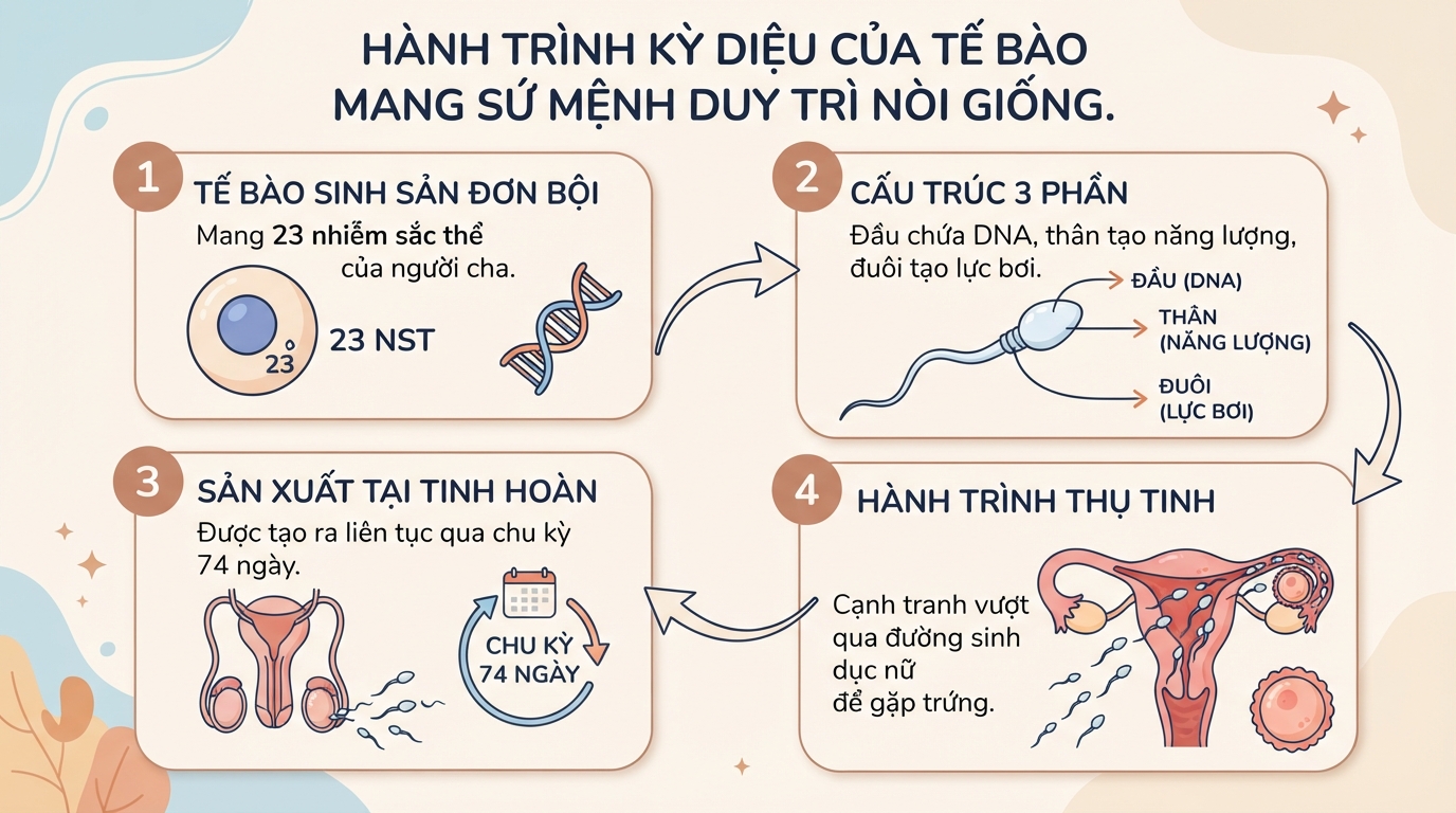 Tinh trùng là gì? Dấu hiệu nhận biết tinh trùng khỏe mạnh ở nam giới