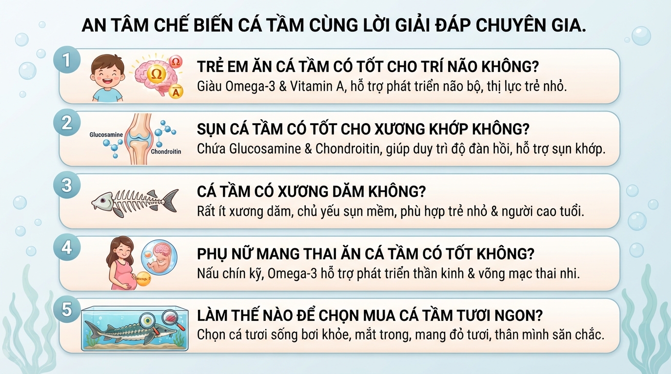 Cá tầm làm món gì ngon? 7 cách chế biến cá tầm bổ dưỡng, chuẩn vị tại nhà