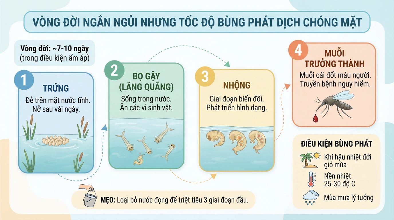 Cách phân biệt muỗi vằn và muỗi thường để phòng tránh sốt xuất huyết