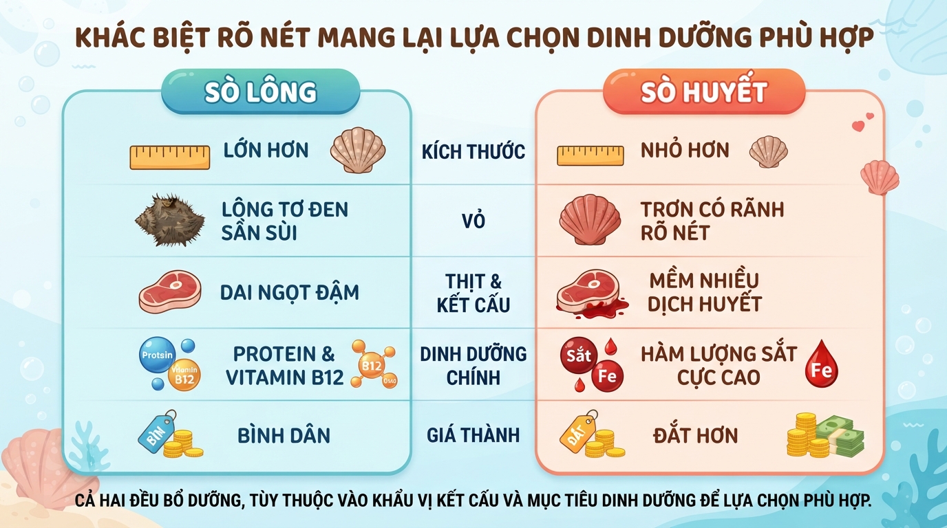 Sò lông có tác dụng gì? Giá trị dinh dưỡng và lưu ý khi ăn