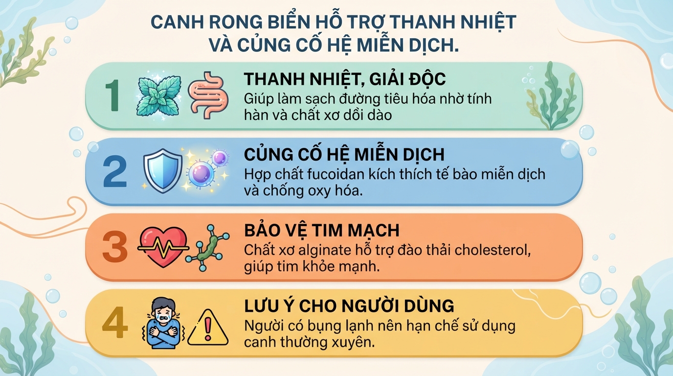 Canh rong biển: Giá trị dinh dưỡng, 5 tác dụng và cách nấu chuẩn vị