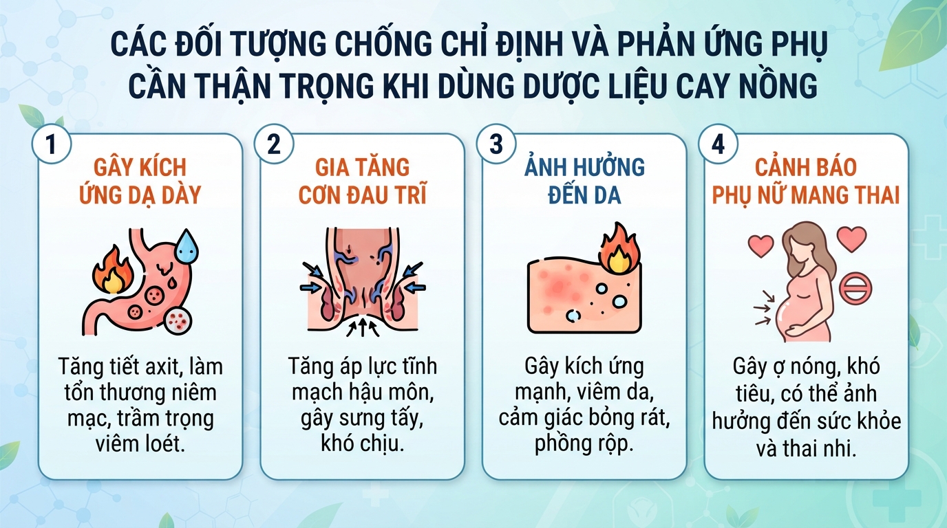 Các đối tượng chống chỉ định và phản ứng phụ cần thận trọng.