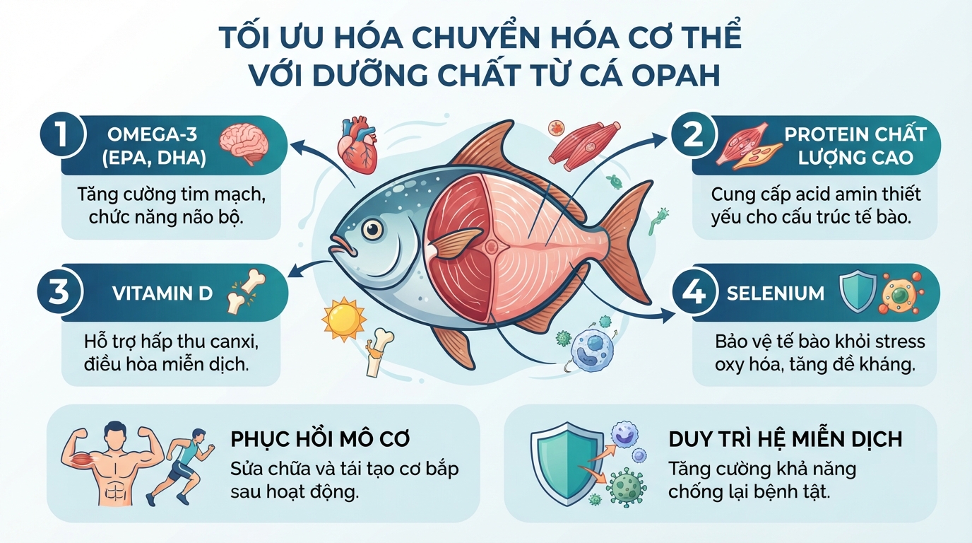 Các dưỡng chất trong thớ thịt giúp tối ưu hóa chức năng chuyển hóa cơ thể.