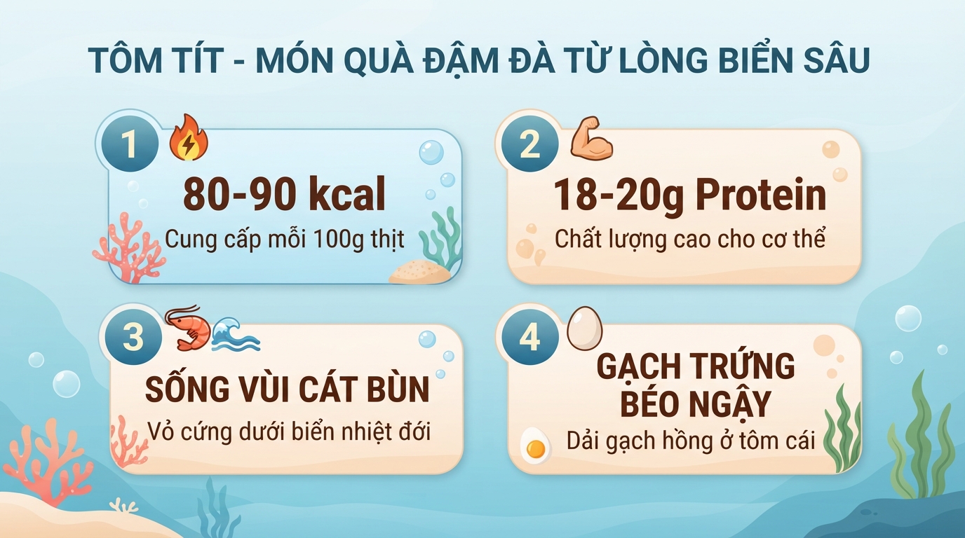 Tôm tít có tác dụng gì? Giá trị dinh dưỡng và lưu ý khi ăn