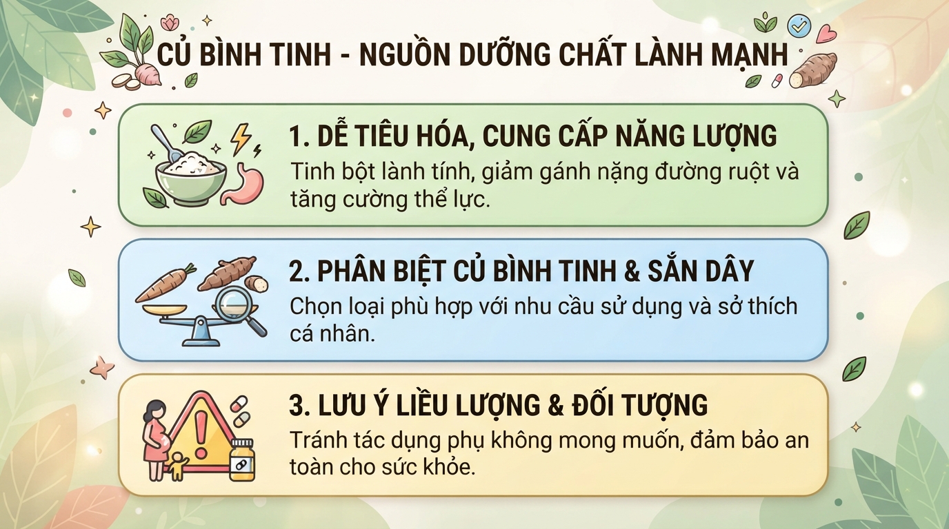 Củ bình tinh là gì? Giá trị dinh dưỡng, công dụng và cách sử dụng