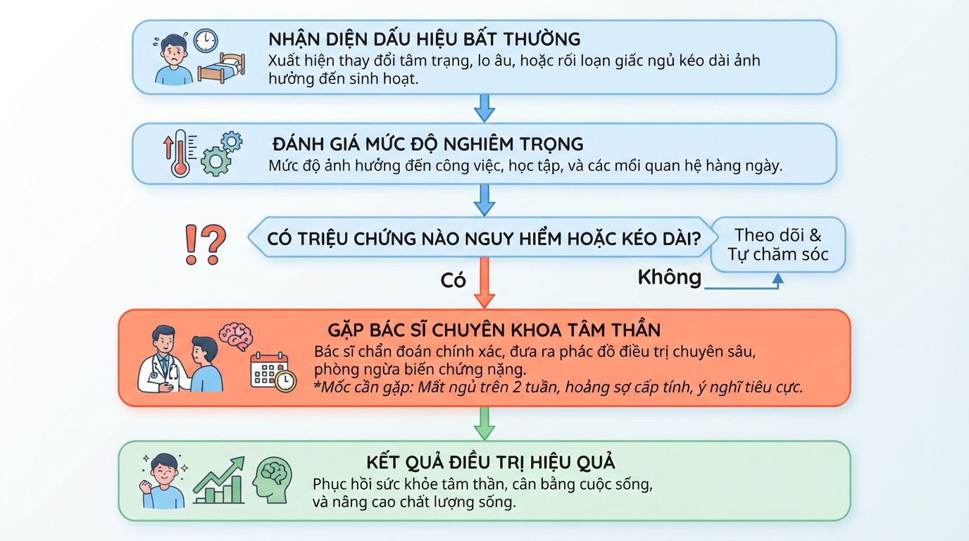 Các mốc cảnh báo nghiêm trọng cần sự can thiệp từ bác sĩ chuyên khoa.