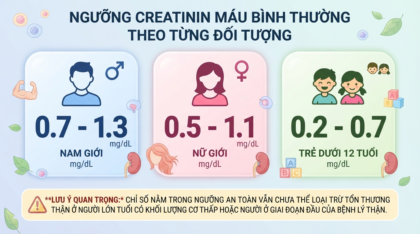 Creatinin máu là gì? Ý nghĩa chỉ số trong đánh giá chức năng thận