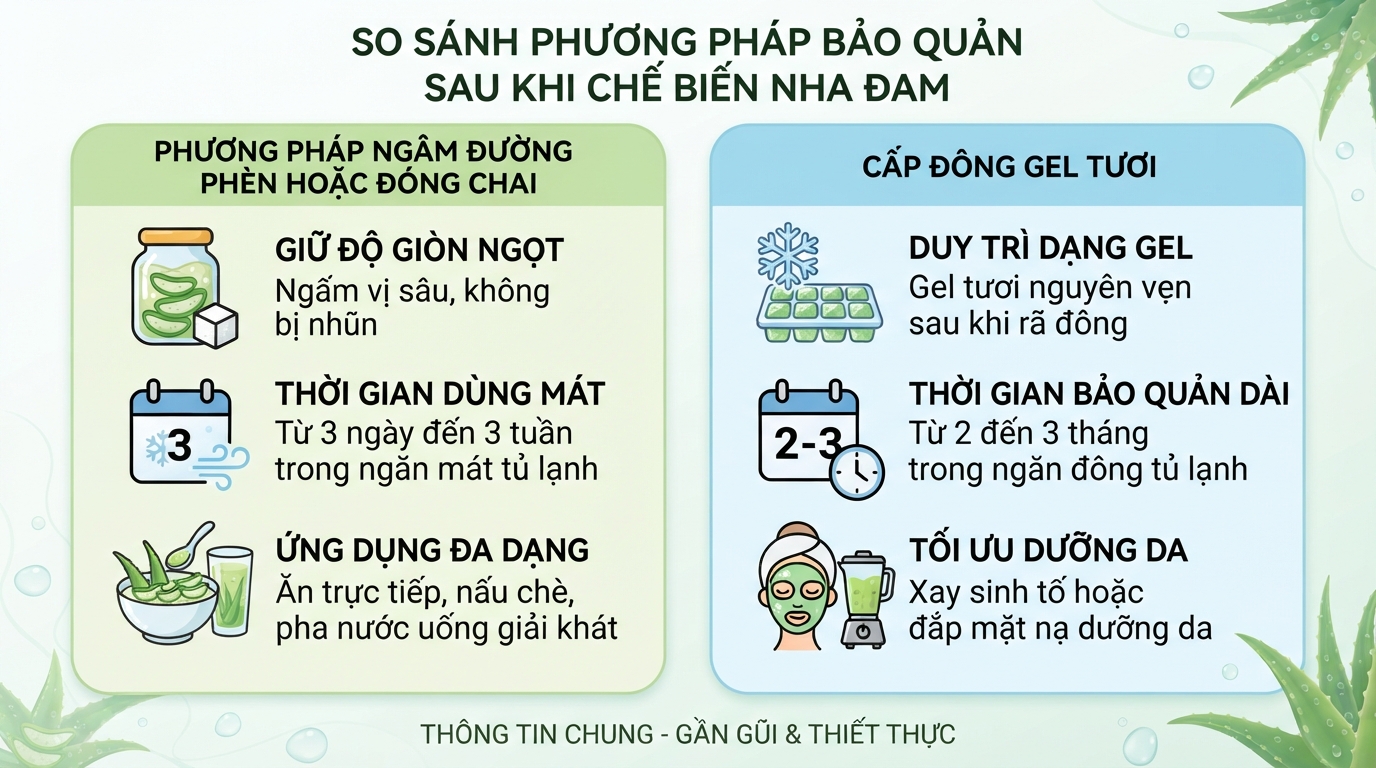 Cách chế biến nha đam giòn ngon, hết nhớt và không đắng