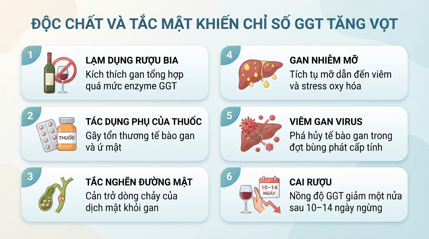 Chỉ số GGT là gì? Ý nghĩa trong đánh giá chức năng gan